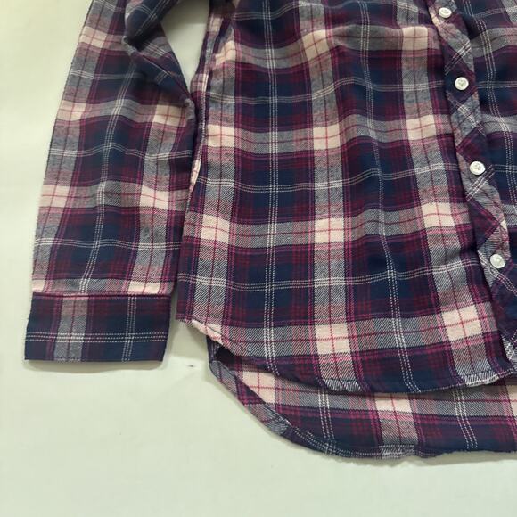 Eddie Bauer Plaid Flannel Shirts Kids Girls Size Large 14 Cowboy Western - Picture 4 of 9